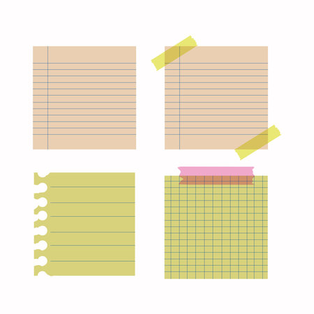 set of notes illustrationのイラスト素材
