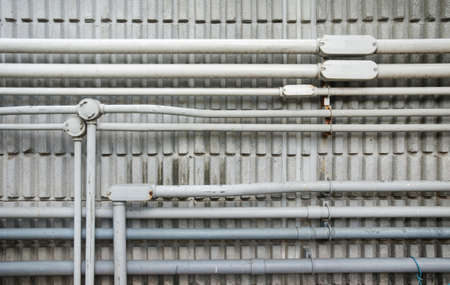 Abstract of a maze of water pipelinesの写真素材