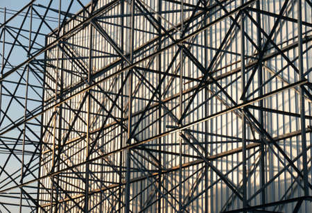 close up of intricate billboard structureの写真素材