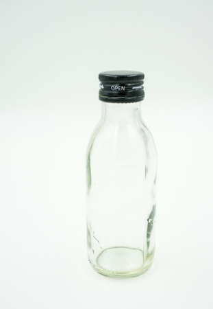 Empty?glas?botle?aginst?white?backgroundの写真素材