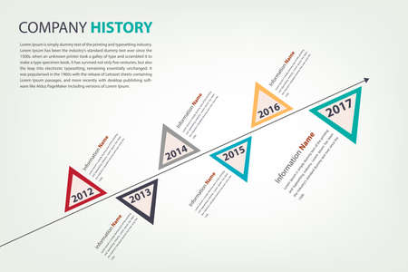 timeline  milestone company history infographic in vector style eps10のイラスト素材