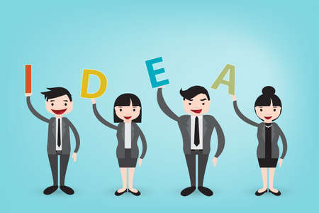 teamwork create brighten idea vector eps10のイラスト素材