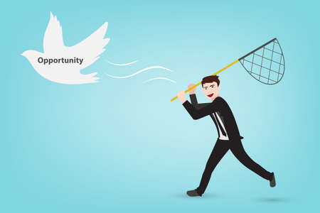 catching up the opportunity vector のイラスト素材