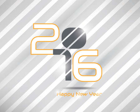 Happy New year 2016 text creative style (Vector eps10)のイラスト素材