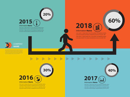 Milestone and timeline for business presentation in vector eps10のイラスト素材