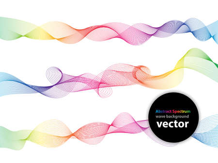 Abstract Spectrum shape in horizontal wayのイラスト素材