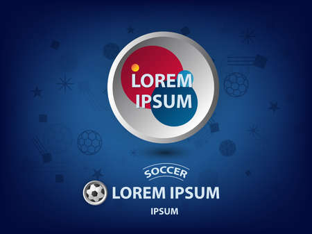 football advertising banner with backgroundのイラスト素材