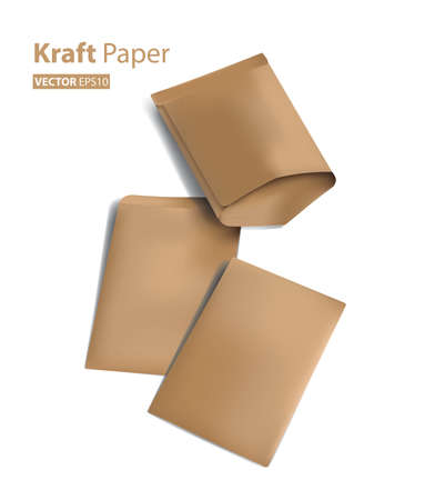3d paper bag for document filling (Vector eps10)のイラスト素材