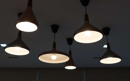 lighting decoration on ceiling, abstract for creative idea