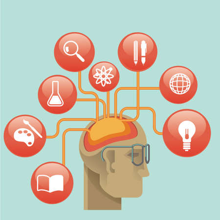 illustration and design concept icons for web and mobile services and apps. Icons for education,...