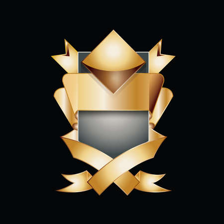 labels with gold elements.のイラスト素材
