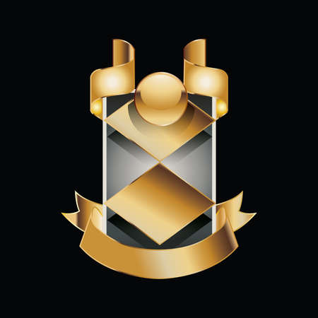 labels with gold elements.のイラスト素材