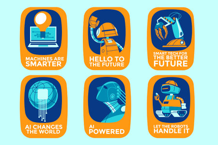 Holographic and augmented reality icons set. Futuristic technology symbols, vector illustrationのイラスト素材