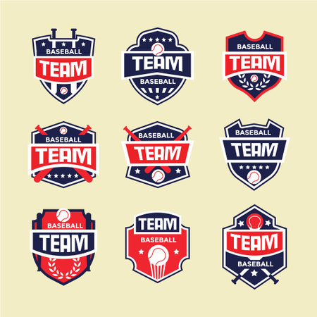 set of vintage sport emblems, badges and design elements. vector illustrationのイラスト素材