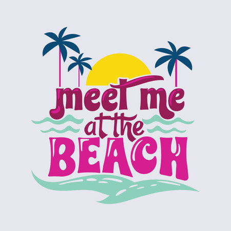 Beach design over gray background, vector illustration. Vector graphic.のイラスト素材