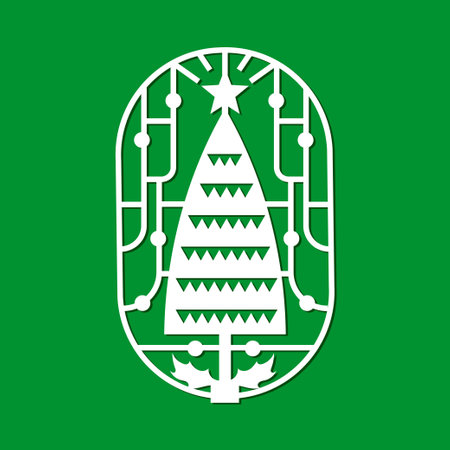 Christmas tree icon. Flat design style eps 10 vector illustration.のイラスト素材