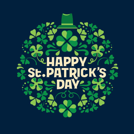 Happy St. Patrick's Day. Greeting card. Vector illustrationのイラスト素材
