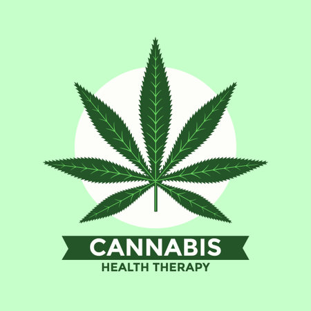 Cannabis leaf icon. Vector illustration. Medical marijuana logo.のイラスト素材