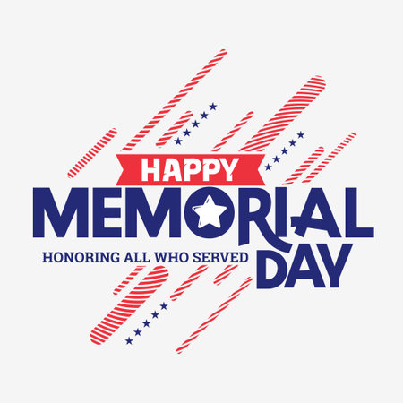 memorial day design, vector illustration eps10 graphic  backgroundのイラスト素材