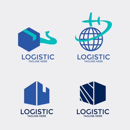 Set of logistic and delivery logistic icons. Vector illustration.のイラスト素材