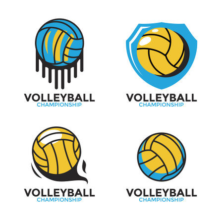 Volleyball ball sport vector logo template. Volleyball ball icon.のイラスト素材