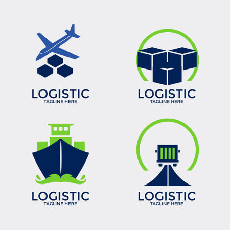 Logistic and transportation icon set. Vector illustration of logistic symbols.のイラスト素材