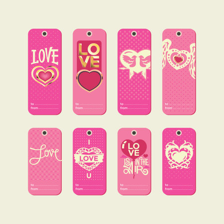 Valentine's day sale tags. Vector illustration for your designのイラスト素材