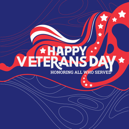 Happy Veterans Day. Vector illustration for poster, banner, greeting card, flyerのイラスト素材