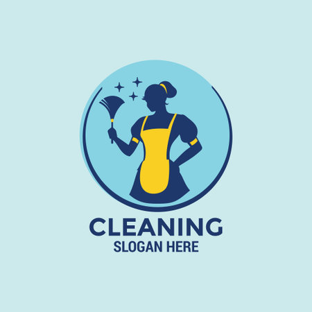 Cleaning service logo design template. Cleaning service vector icon.のイラスト素材