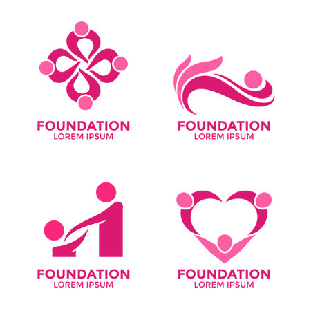 Community, network and social icon design template. Vector illustration of people logo.のイラスト素材