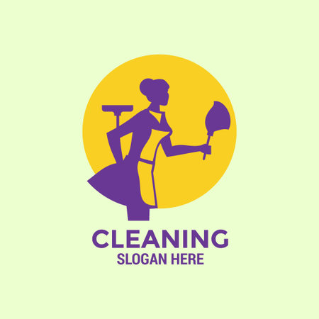 Cleaning service logo design template. Cleaning company vector icon.のイラスト素材