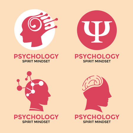 Set of collection Psychology and Therapy Emblem Idea Designのイラスト素材