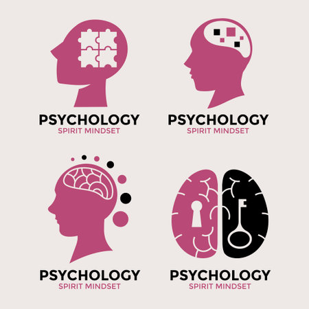 Set of collection Psychology and Therapy Emblem Idea Designのイラスト素材