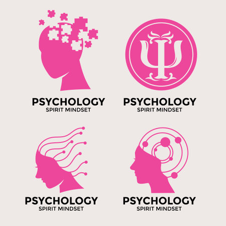 Set of collection Psychology and Therapy Emblem Idea Designのイラスト素材