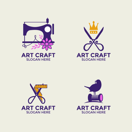 Set of Tailor Logo Design Template. Vector Illustration EPS10のイラスト素材