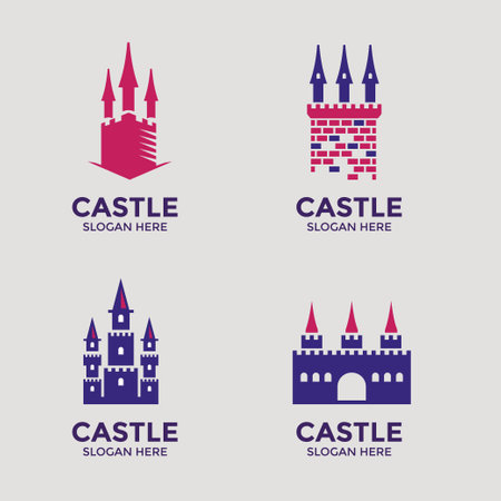 Coffee shop logo set. Vector illustration of coffee shop logo.のイラスト素材
