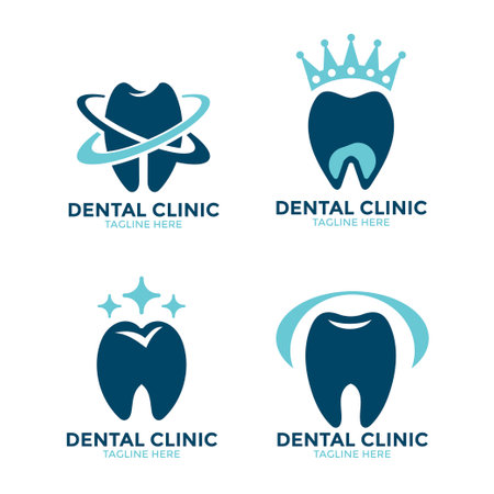 Dental Clinic Logo Template Design Vector, Emblem, Design Concept, Creative Symbolのイラスト素材