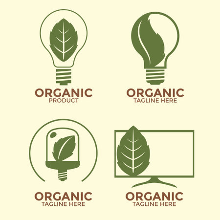 Organic, natural, bio, ecology, eco, green, vector icons setのイラスト素材