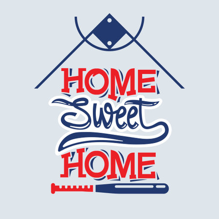 Home sweet home lettering for t-shirt design. Vector illustration.のイラスト素材
