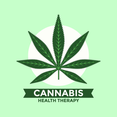 Cannabis leaf icon. Vector illustration for medical and healthcare.のイラスト素材