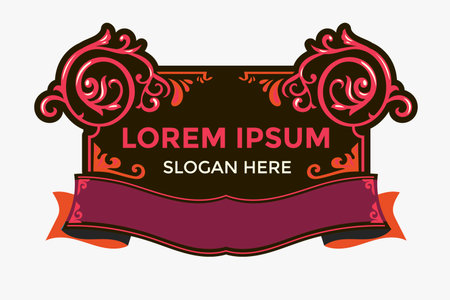 Vintage label design, vector illustration eps 10. Retro label design.のイラスト素材