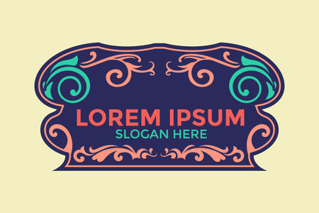 vintage label design, vector illustration eps10 graphic flat designのイラスト素材