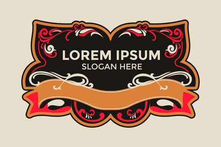 vintage label design over beige background. vector file layered for easy editing.のイラスト素材