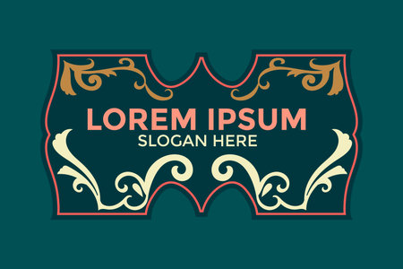 Vintage ornamental logo template. Retro luxury logotype for designのイラスト素材