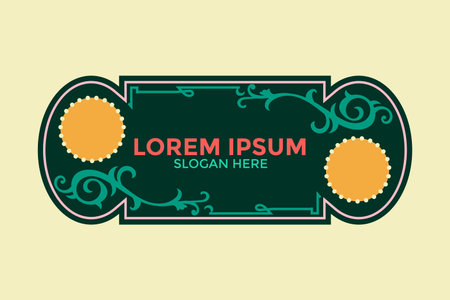 Vintage frame with decorative elements. Vector illustration. Eps 10.のイラスト素材