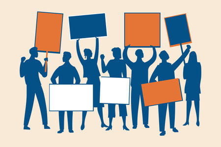 Protest concept with icon design, vector illustration 10 eps graphic.のイラスト素材