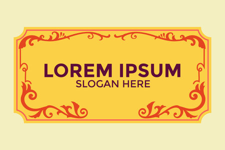 Vintage border frame deco vector art deco. Retro design.のイラスト素材