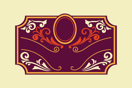 Vintage frame in retro style. Element for design. Vector illustrationのイラスト素材