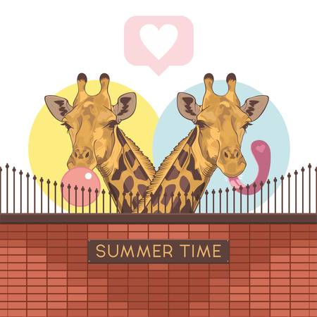 giraffeのイラスト素材