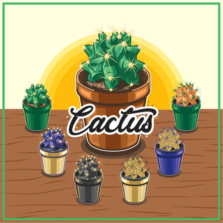 Cactus exclusive vector illustrationのイラスト素材